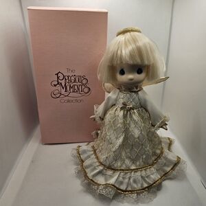 Precious Moments Doll Angel Tree Topper 761893 Christmas decoration vintage 9"